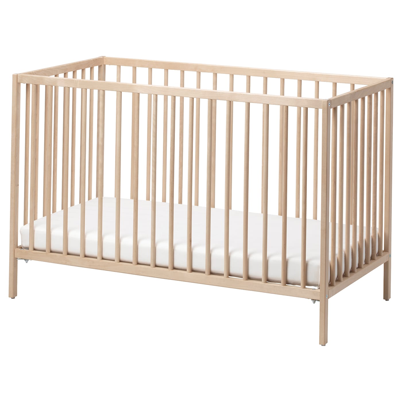 SNIGLAR Cot, 60x120 cm - Beech