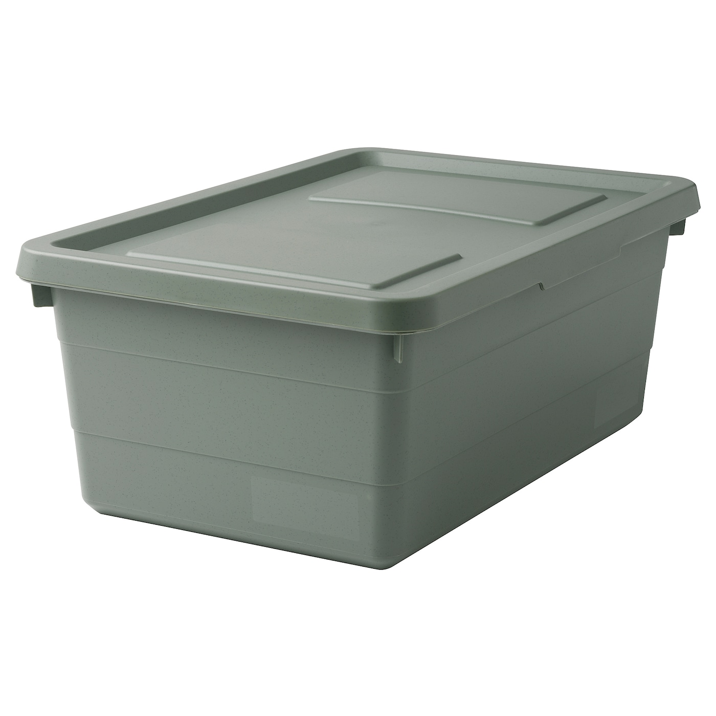 SOCKERBIT Storage Box with Lid, Grey-Green, 38x25x15 cm