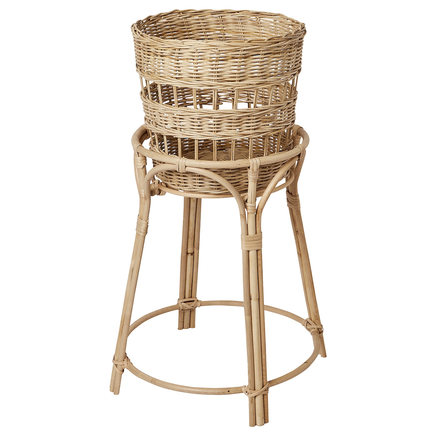 TOLKNING Plant Stand, 66 cm - Handmade Rattan