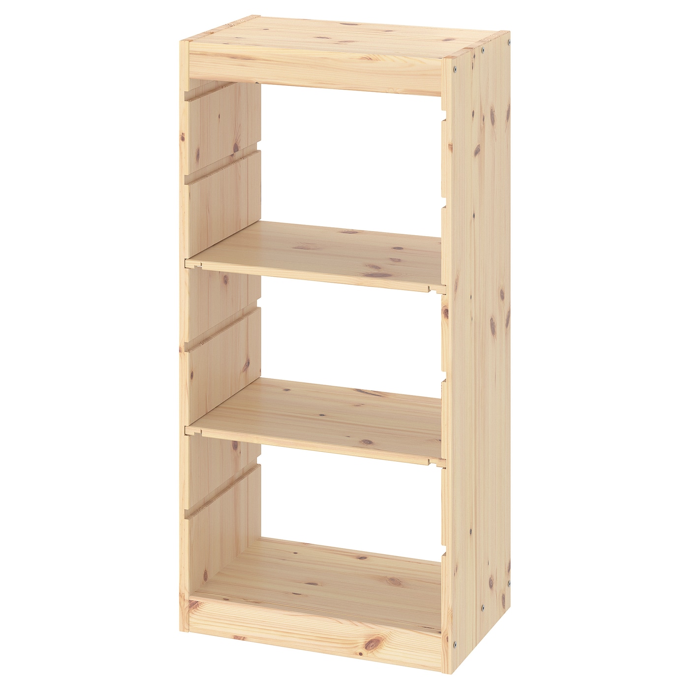 TROFAST Storage Combination with Shelves, 44x30x91 cm - Light White Stained Pine